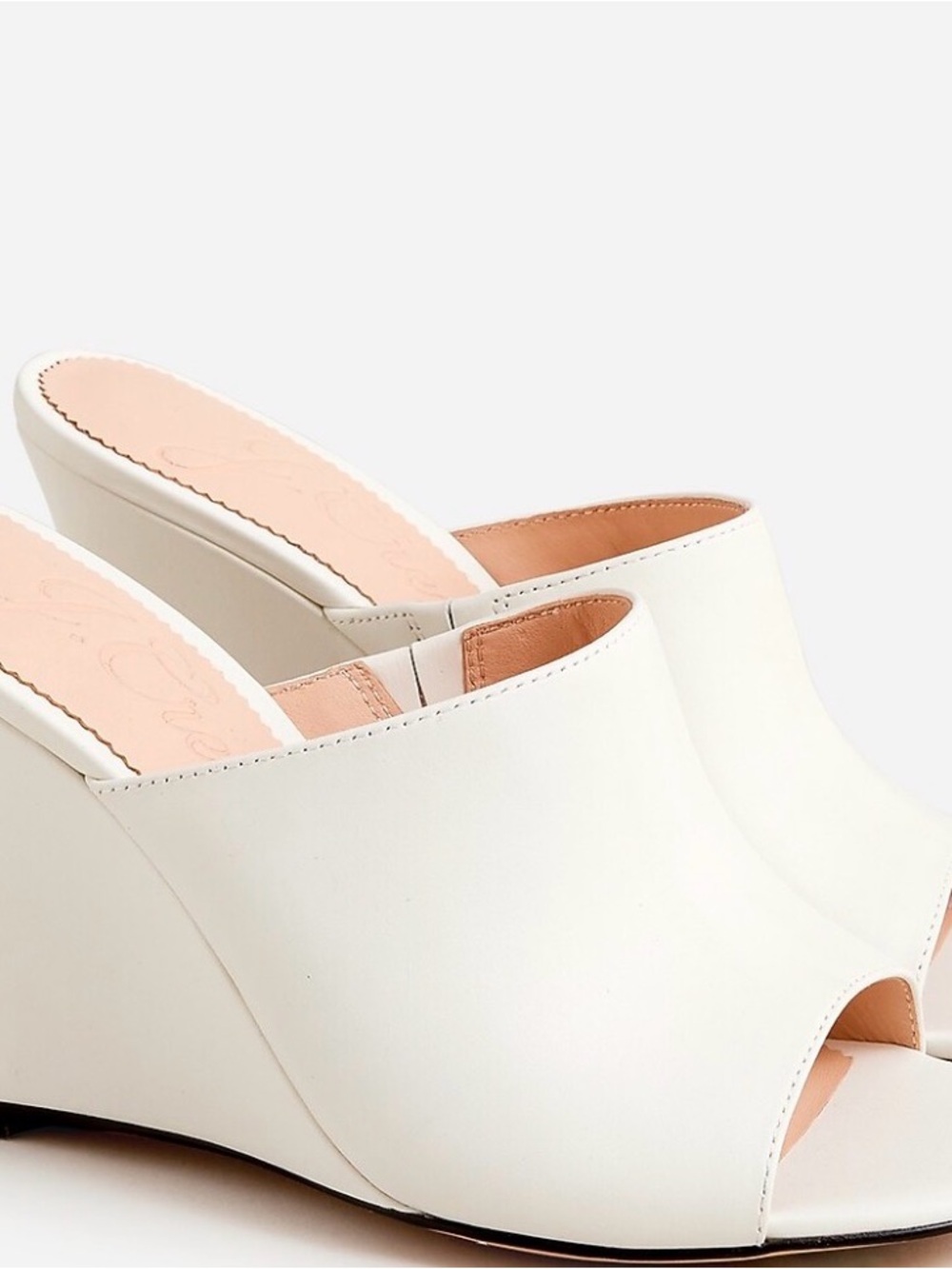Bianca wedge sandals in leather, Size 8 (run small, sized up from 7.5)